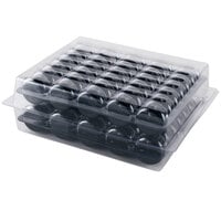 Solia PP10011 Clear Plastic Container Combo for 70 Macarons - 25/Case