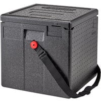 Cambro Cam GoBox® Black Insulated Milk Crate Carrier with Strap