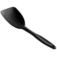 Tablecraft 39105 10 3/4 inch Black Silicone-Coated Stainless Steel Serving Spoon