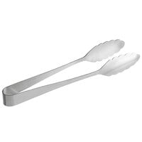 Carlisle 607683 10 1/2 inch 18/8 Stainless Steel Scalloped Serving Tongs