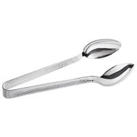 Carlisle 60211 Terra 12" 18/0 Hammered Stainless Steel Tongs