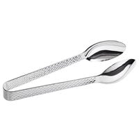 Carlisle 60210 Terra 10" 18/0 Hammered Stainless Steel Tongs