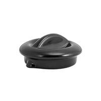 Front of the House BTP101BKP12 Spiral Ink Semi-Matte Black Porcelain Lid for BTP002BKP12 Teapot   - 6/Case