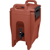 Cambro UC250402 Ultra Camtainers® 2.75 Gallon Brick Red Insulated Beverage Dispenser