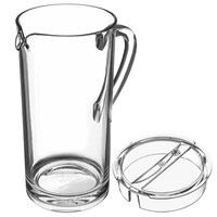 Carlisle Elan 58 oz. Clear Polycarbonate Pitcher with Pour Lip and Lid