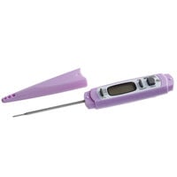 Taylor 3519PRFDA 3 3/16 inch Instant Read Purple Digital Pocket Probe Thermometer