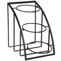 Cal-Mil 1712-10-13 Mission 10" Black Round Bowl Display Stand - 12" x 19" x 17 1/2"
