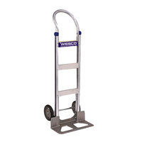 Wesco Industrial Products 220392 Cobra-Lite Series 410 600 lb. Aluminum Hand Truck with 8 inch Moldon Rubber Wheels and 18 inch Nose Plate