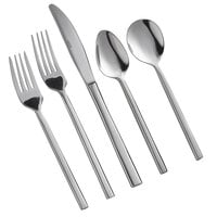 Acopa Phoenix 18/0 Stainless Steel Forged Flatware Set with Service for 12 - 60/Pack