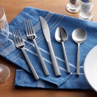 Acopa Phoenix 18/0 Stainless Steel Forged Flatware Set with Service for 12 - 60/Pack