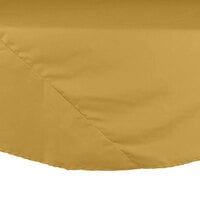 120" Round Yellow Hemmed 65/35 Poly/Cotton BlendCloth Table Cover