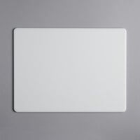 Tomlinson Chef's Edge 24" x 18" x 1/2" White Polyethylene Cutting Board with Microban Protection