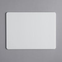 Tomlinson Chef's Edge 20" x 15" x 1/2" White Polyethylene Cutting Board with Microban Protection
