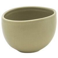 Front of the House DBO156GRP23 Tides 16 oz. Semi-matte Sea Grass Round Porcelain Bowl - 12/Case