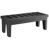 Regency 48 inch x 22 inch x 18 inch Black Plastic Economy Dunnage Rack with Slotted Top - 1200 lb. Capacity