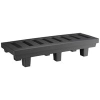 Regency 60" x 22" x 12" Black Plastic Economy Dunnage Rack with Slotted Top - 1500 lb. Capacity