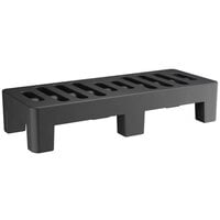 Regency 60 inch x 24 inch x 12 inch Black Plastic Extra Heavy-Duty Dunnage Rack with Slotted Top - 3000 lb. Capacity