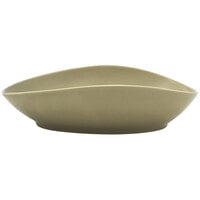 Front of the House DBO145GRP20 Tides 40 oz. Semi-matte Sea Grass Oval Porcelain Bowl - 2/Case