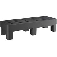 Regency 48" x 18" x 12" Black Plastic Heavy-Duty Dunnage Rack with Slotted Top - 1500 lb. Capacity