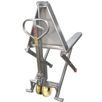Wesco Industrial Products 272859 2200 lb. Stainless Steel Manual Telescoping High Lift Pallet Truck