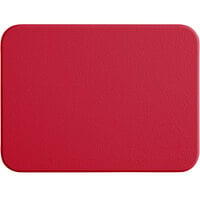 Tomlinson Chef's Edge 8" x 6" x 1/2" Red Polyethylene Cutting Board