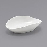 Front of the House DSD062WHP23 Tides 1.5 oz. Semi-Matte White Oval Porcelain Ramekin - 12/Case