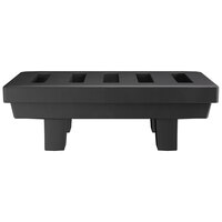 Regency 36 inch x 22 inch x 12 inch Black Plastic Economy Dunnage Rack with Slotted Top - 1000 lb. Capacity