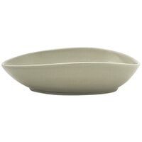 Front of the House DBO146GYP21 Tides 30 oz. Semi-matte Pumice Oval Porcelain Bowl - 4/Case