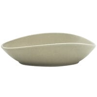 Front of the House DBO147GYP21 Tides 15 oz. Semi-matte Pumice Oval Porcelain Bowl - 4/Case