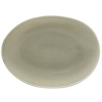 Front of the House DBO147GYP21 Tides 15 oz. Semi-matte Pumice Oval Porcelain Bowl - 4/Case