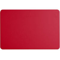 Tomlinson Chef's Edge 18" x 12" x 1/2" Red Polyethylene Cutting Board
