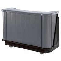 Cambro BAR650CP420 Granite Gray and Black Cambar 67 inch Portable Bar with 7-Bottle Speed Rail and Cold Plate