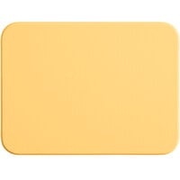 Tomlinson Chef's Edge 8" x 6" x 1/2" Yellow Polyethylene Cutting Board