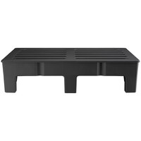 Regency 48 inch x 36 inchx 12 inch Black Plastic Heavy-Duty Dunnage Rack with Slotted Top - 2500 lb. Capacity