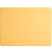 Tomlinson Chef's Edge 20" x 15" x 1/2" Yellow Polyethylene Cutting Board