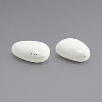 Front of the House TSP018BEP23 Tides 1.5 oz. Semi-Matte Scallop Porcelain Salt and Pepper Shaker Set - 12/Case