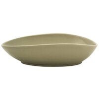 Front of the House DBO146GRP21 Tides 30 oz. Semi-matte Sea Grass Oval Porcelain Bowl - 4/Case