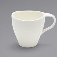 Front of the House DCS054BEP23 Tides 8 oz. Semi-Matte Scallop Porcelain Cup - 12/Case