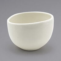 Front of the House DBO156BEP23 Tides 16 oz. Semi-matte Scallop Round Porcelain Bowl - 12/Case