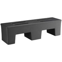 Regency 60" x 16" x 16" Black Plastic Heavy-Duty Dunnage Rack with Slotted Top - 750 lb. Capacity