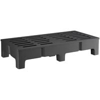 Regency 60" x 30" x 12" Black Plastic Heavy-Duty Dunnage Rack with Slotted Top - 2500 lb. Capacity