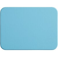 Tomlinson Chef's Edge 8" x 6" x 1/2" Blue Polyethylene Cutting Board
