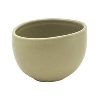 Front of the House DBO149GRP23 Tides 8 oz. Semi-matte Sea Grass Round Porcelain Bowl - 12/Case