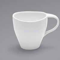 Front of the House DCS054WHP23 Tides 8 oz. Semi-Matte White Porcelain Cup - 12/Case