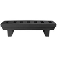 Regency 48 inch x 22 inch x 12 inch Black Plastic Economy Dunnage Rack with Slotted Top - 1200 lb. Capacity