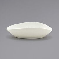 Front of the House DBO148BEP22 Tides 6 oz. Semi-Matte Scallop Oval Porcelain Ramekin - 6/Case