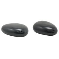 Front of the House TSP018BKP23 Tides 1.5 oz. Semi-Matte Mussel Porcelain Salt and Pepper Shaker Set - 12/Case