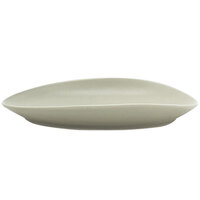 Front of the House DAP077GYP23 Tides 5 1/2 inch x 4 inch Semi-Matte Pumice Oval Porcelain Plate - 12/Case