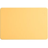 Tomlinson Chef's Edge 18" x 12" x 1/2" Yellow Polyethylene Cutting Board