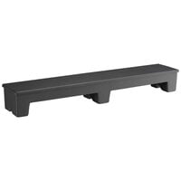 Regency 60" x 12" x 8" Black Plastic Narrow Dunnage Rack with Solid Top